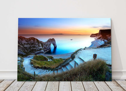 Durdle Door at sunset dorest canvas picture pirnt jurassic coastline landscape