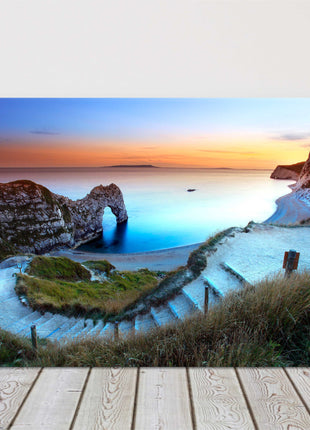 Durdle Door at sunset dorest canvas picture pirnt jurassic coastline landscape