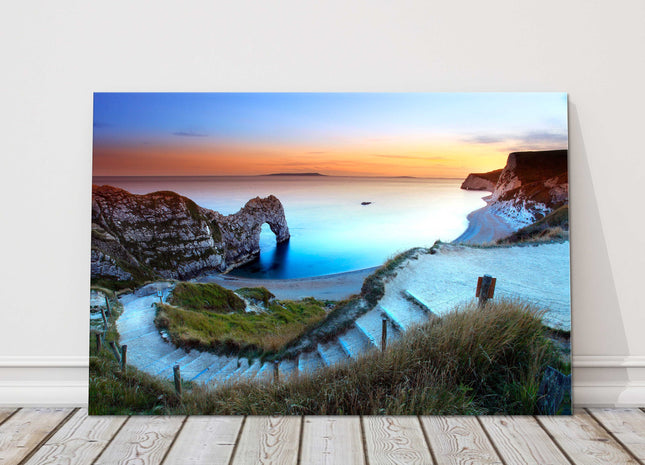 Durdle Door at sunset dorest canvas picture pirnt jurassic coastline landscape