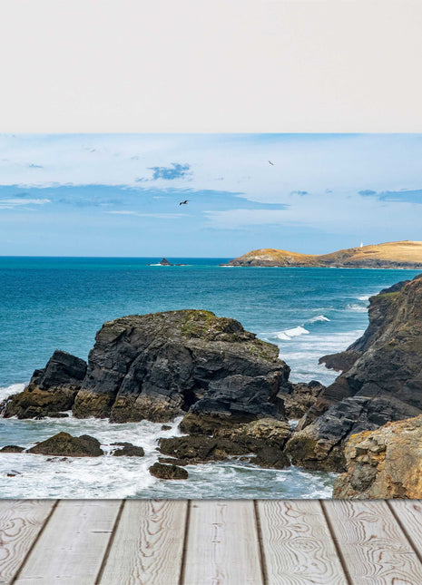 Trevose Head, coastal scenery. Cornwall. Canvas Picture print.