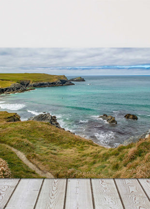 Polly Joke Bay, near Crantock, Cornwall. Canvas picture print cornish coastline