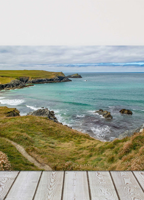 Polly Joke Bay, near Crantock, Cornwall. Canvas picture print cornish coastline