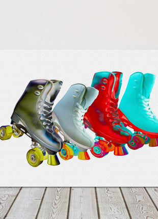 Roller Skates wall art work canvas picture print white background