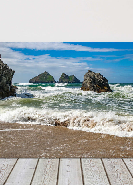 Holywell Bay, Cornwall beach scene landscape canvas picture print near newquay
