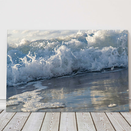 Waves at Watergate Bay, Cornwall. Canvas Picture Print.