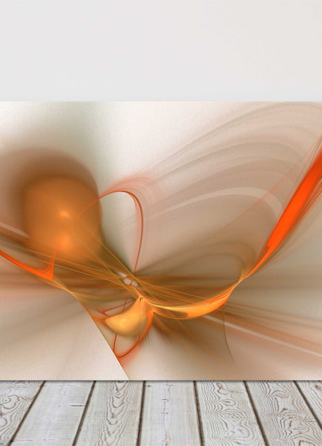 Abstract with copper and gold colours. Minimalist wall art. Canvas picture print