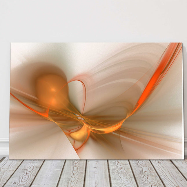 Abstract with copper and gold colours. Minimalist wall art. Canvas picture print