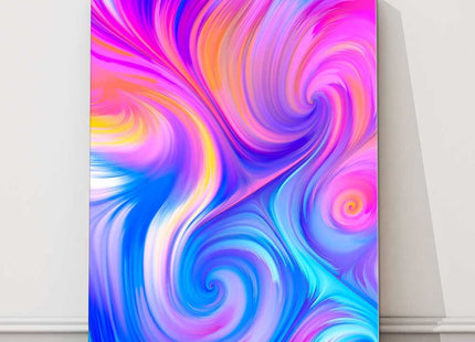colourful canvas picture print swirls pinks and blues portrait or landscape