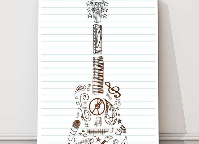 guitar art moderncanvas picture print portrait