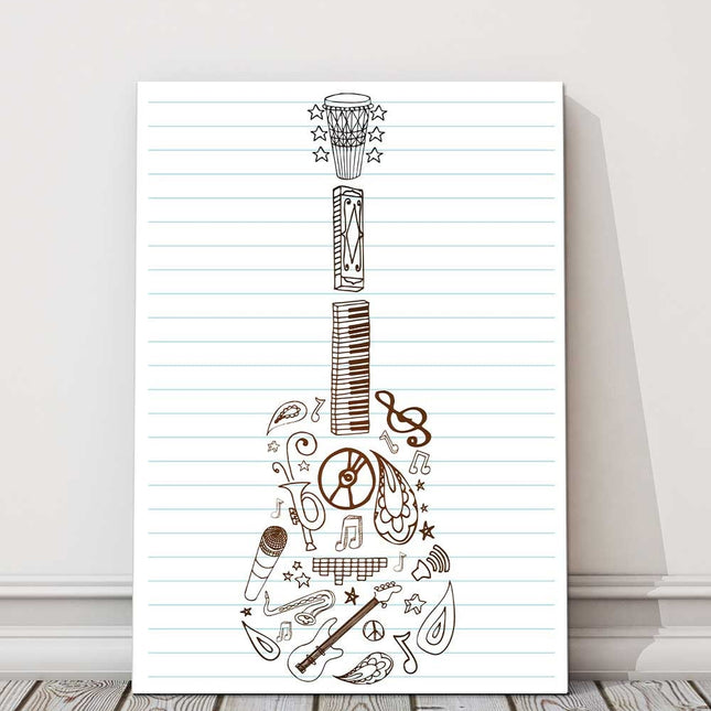 guitar art moderncanvas picture print portrait