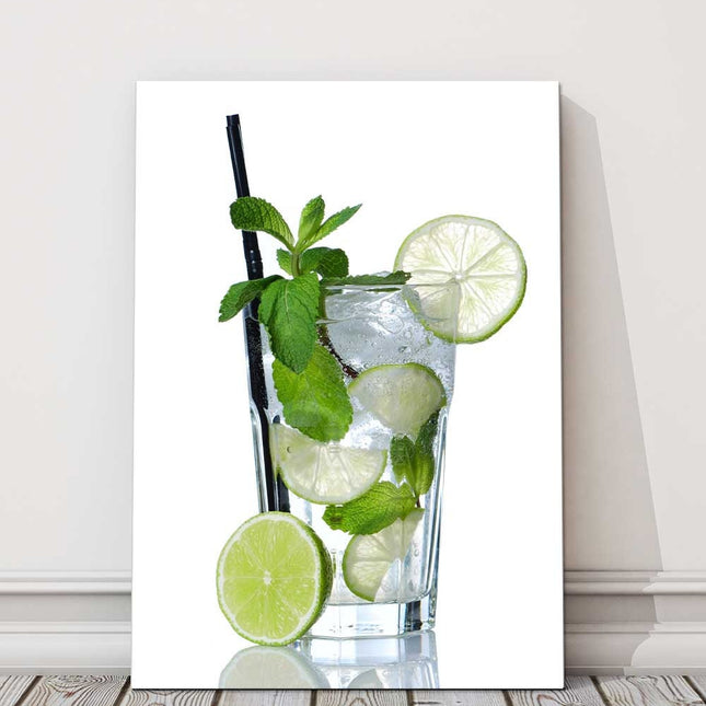 Mojito cocktail, ideal kitchen canvas picture print