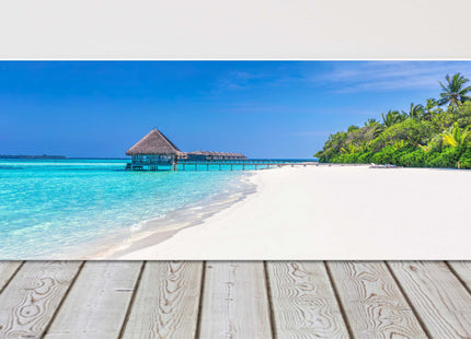 tropical berach Maldives, Indian Ocean. Beautiful panoramic canvas picture print