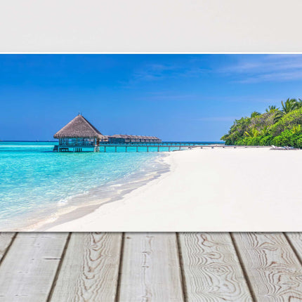 tropical berach Maldives, Indian Ocean. Beautiful panoramic canvas picture print