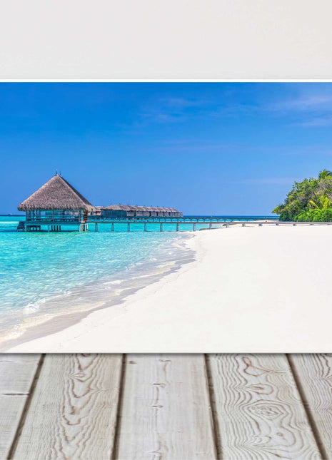 tropical berach Maldives, Indian Ocean. Beautiful panoramic canvas picture print