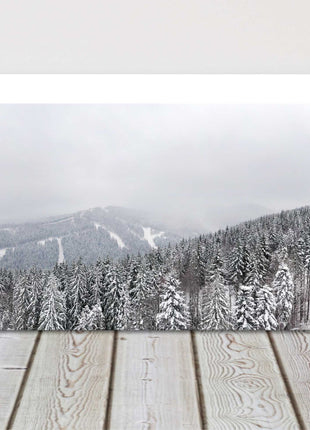 Beautiful winter forest. Snowy landscape. Panoramic canvas picture print
