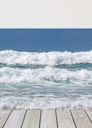 Breaking waves at Fistral beach, Cornwall. Canvas picture print.