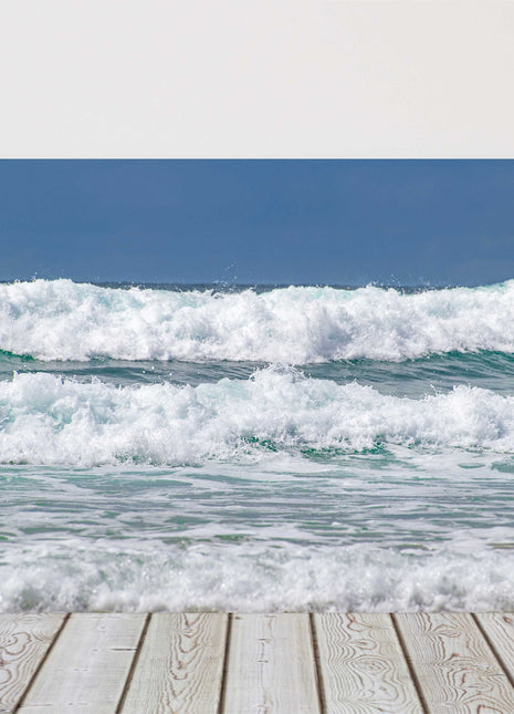 Breaking waves at Fistral beach, Cornwall. Canvas picture print.