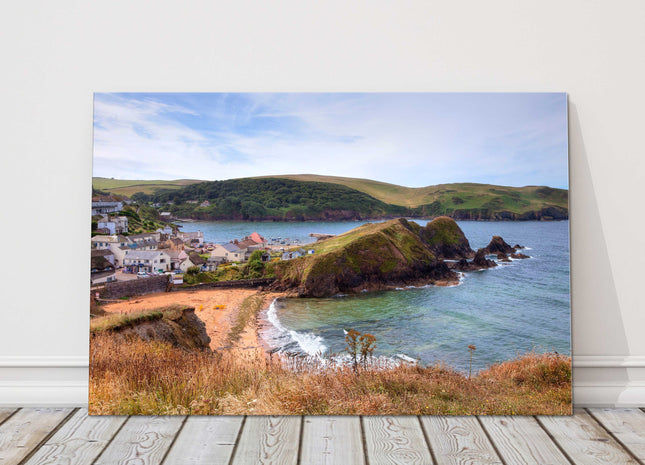 Hope cove beach picure devon canvas picture print landscape seascape