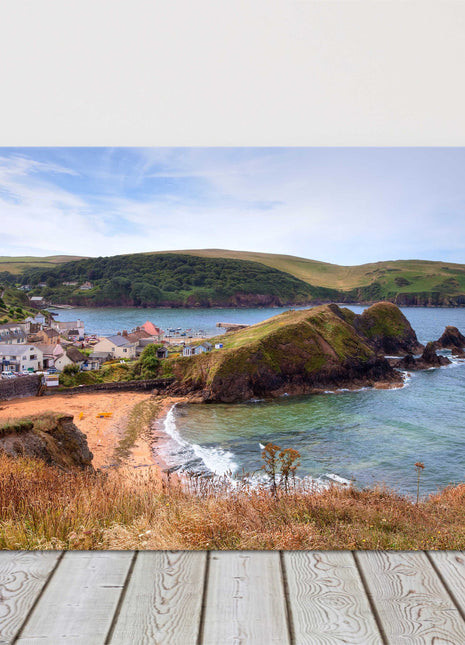 Hope cove beach picure devon canvas picture print landscape seascape