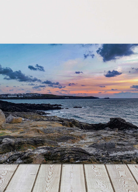 Little Fistral beach at sunset, Newquay, Cornwall. Canvas Print