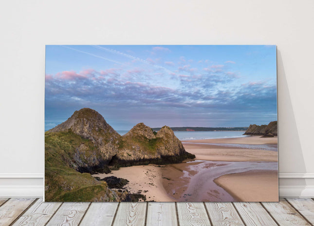 Three Cliffs Bay, South Wales. Canvas Picture Print.