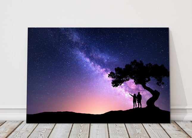 Milky Way starry night. Canvas Print for home or office. Ideal gift birthday