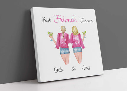 Best friends canvas picture. Customise each feature including text and styling.