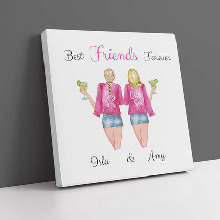 Best friends canvas picture. Customise each feature including text and styling.