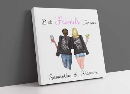 Best friends canvas picture. Customise each feature including text and styling.