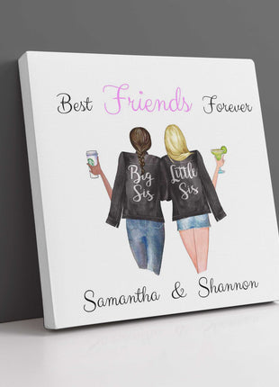 Best friends canvas picture. Customise each feature including text and styling.