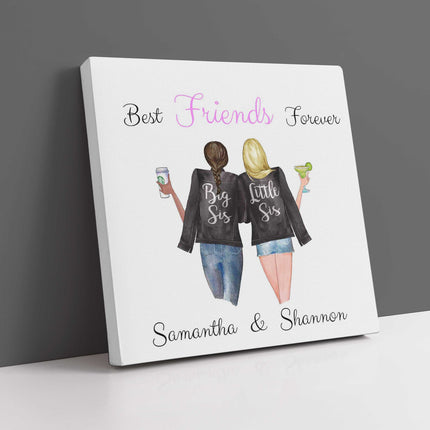 Best friends canvas picture. Customise each feature including text and styling.
