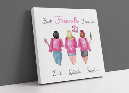 Best friends canvas picture. Customise each feature including text and styling.