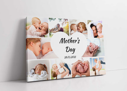 Mothers Day 10 Photo Collage. Canvas picture print.