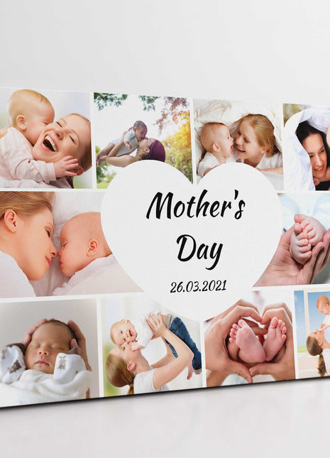 Mothers Day 10 Photo Collage. Canvas picture print.