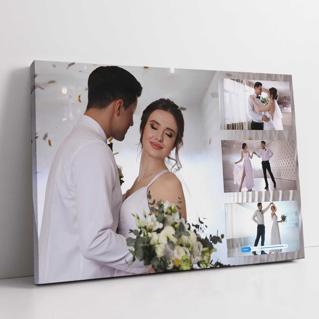 photo collage any 4 pictures in a collage and printed as a canvas picture