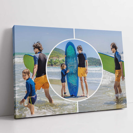 my pictures on canvas any 3 pictures arranged and printed canvas art
