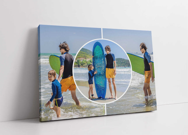 my pictures on canvas any 3 pictures arranged and printed canvas art