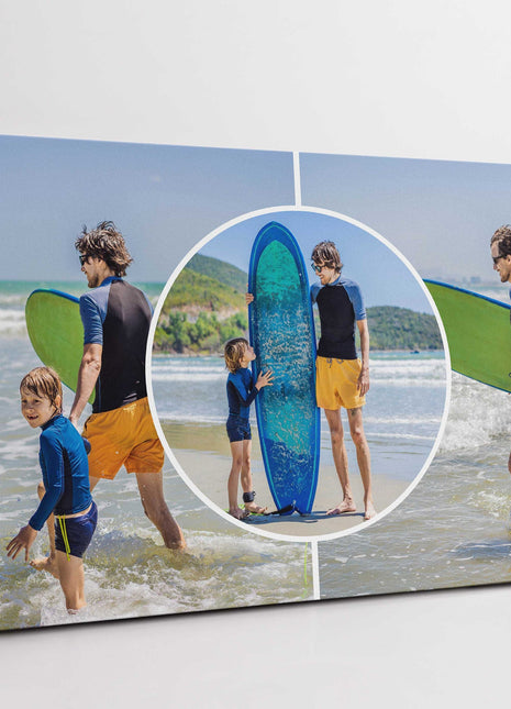 my pictures on canvas any 3 pictures arranged and printed canvas art