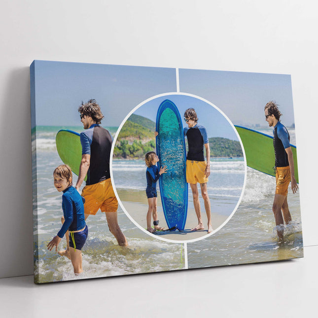 my pictures on canvas any 3 pictures arranged and printed canvas art