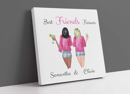 Best friends canvas picture. Customise each feature including text and styling.