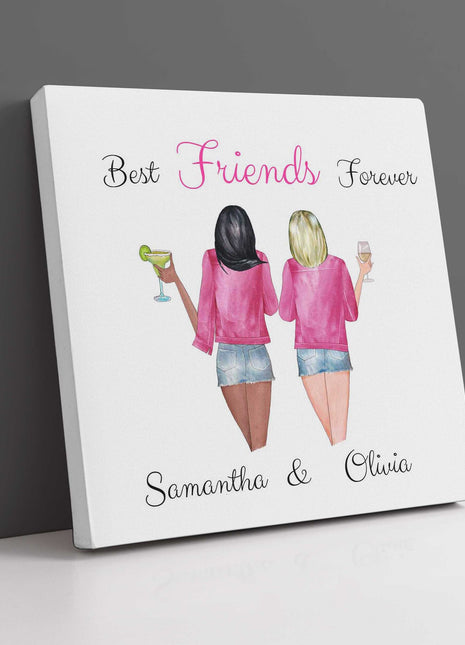 Best friends canvas picture. Customise each feature including text and styling.