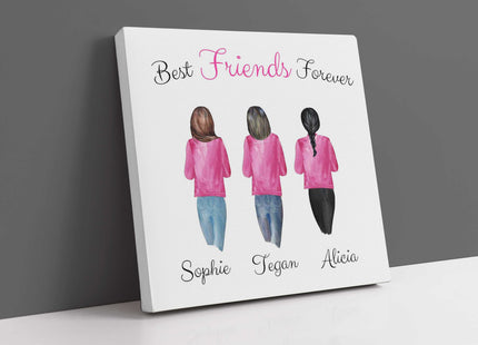Best friends canvas picture. Customise each feature including text and styling.