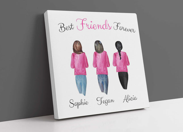 Best friends canvas picture. Customise each feature including text and styling.