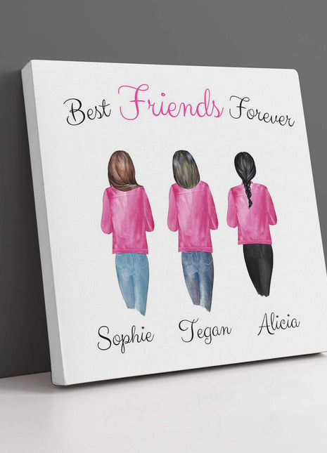 Best friends canvas picture. Customise each feature including text and styling.