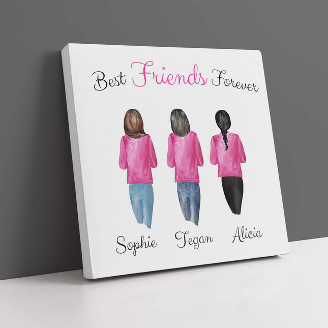 Best friends canvas picture. Customise each feature including text and styling.