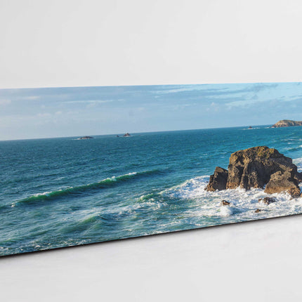 Trevose head in distance cornish coastline north cornwall canvas picture print