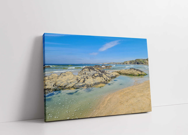 View of Newquay Coastline, Cornwall. Canvas print beautiful landscape/seascape.