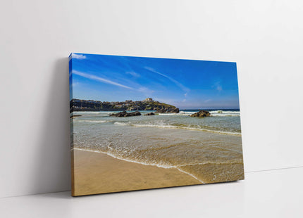 Newquay beach north coast cornwall beach seascape canvas picture print