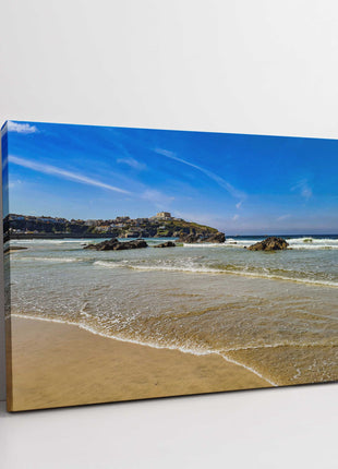 Newquay beach north coast cornwall beach seascape canvas picture print