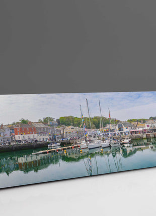 Padstow harbour, Cornwall. Panoramic canvas picture print.